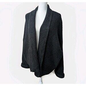 NAADAM Cardigan Sweater Women’s XL Black Wool Cashmere Chunky Oversized